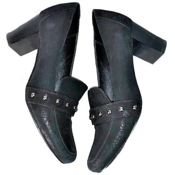 DONALD J. Pliner Loafers Leather Studded Heeled - Picture 7 of 11